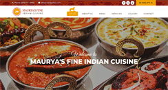Desktop Screenshot of mauryasfineindiancuisine.com