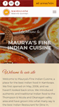 Mobile Screenshot of mauryasfineindiancuisine.com